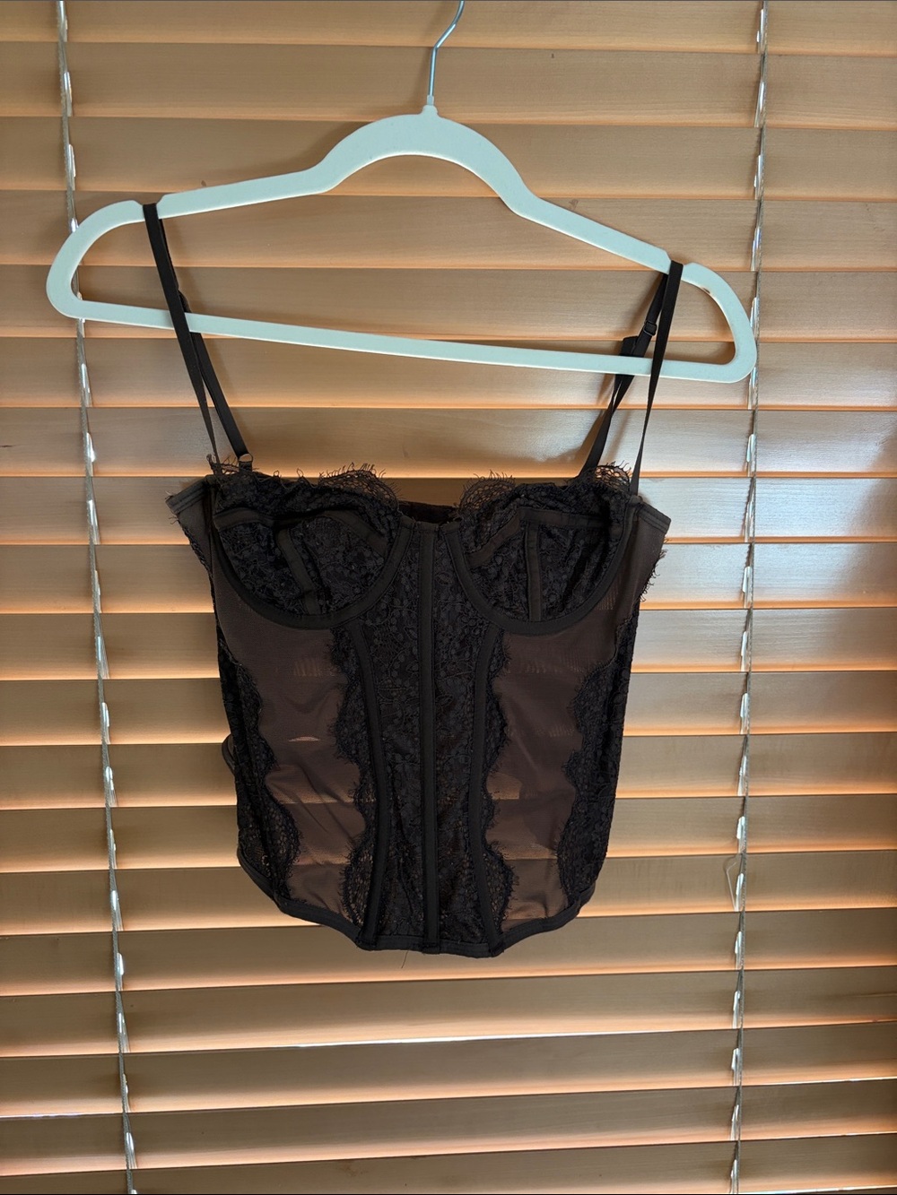 Urban Outfitters Brown Lace Bustier Top